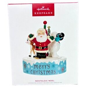 Hallmark NOSTALGIC NOEL Keepsake Magic Ornament 2023 Santa Snowman Reindeer